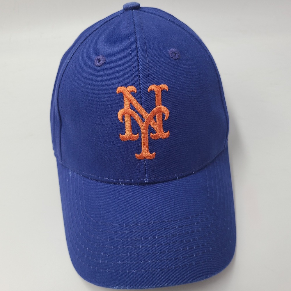 Youth New York Mets Hat Adjustable 47 Brand Blue Orange MLB Baseball Logo Boys